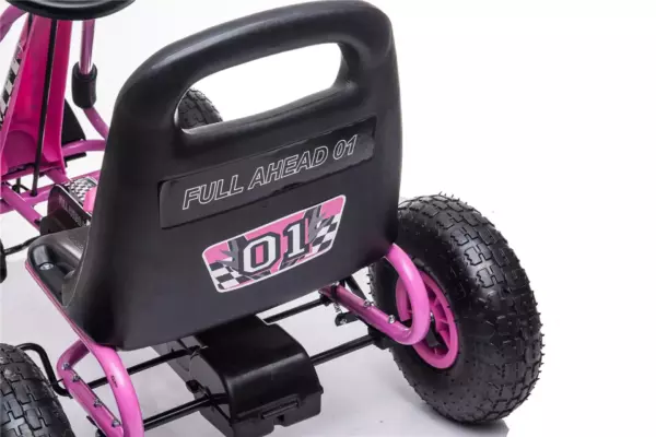 Zoom Rubber Wheel Go Kart (Pink) - Image 3