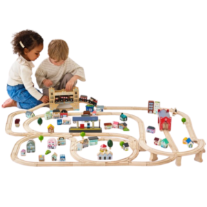 Wooden City Train Set 120 Pieces
