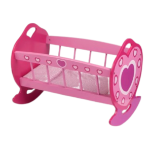 Dolls World Wooden Rocking Cradle