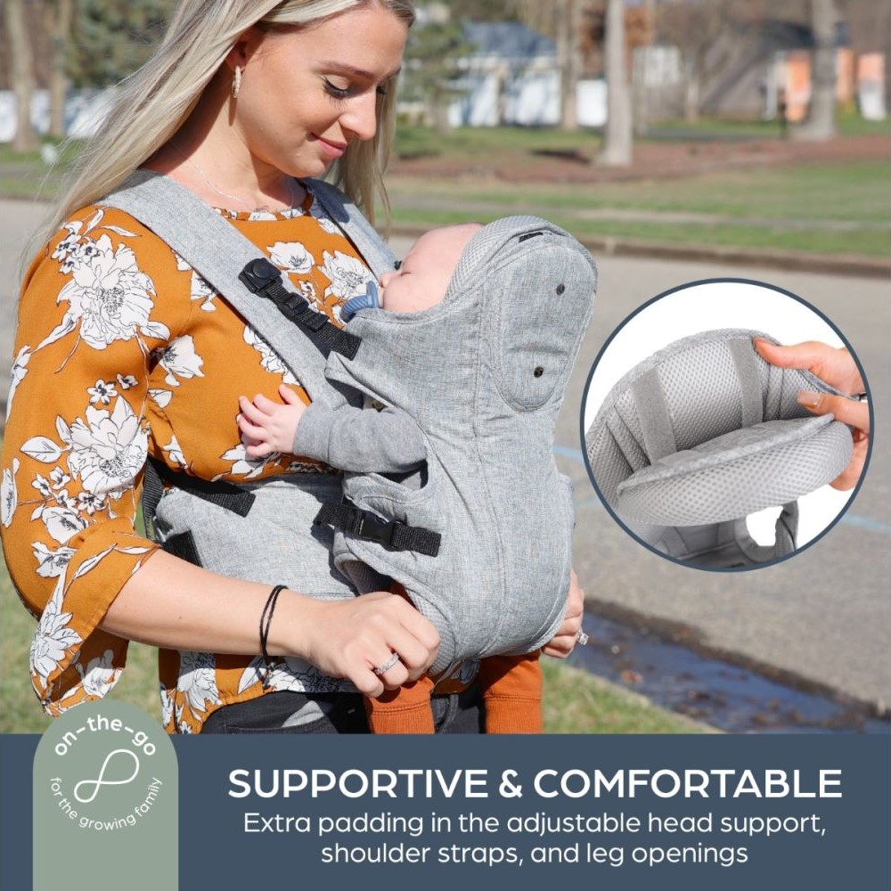 Dreambaby Ergonomic Oxford 3-Way Facing Baby Carrier - Image 4