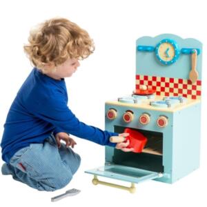 Wooden Oven & Hob - Blue