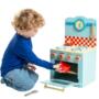 Wooden Oven & Hob - Blue