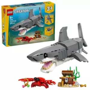 LEGO Creator 31381 3-in-1 Fierce Shark With A Treasure Chest Set