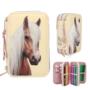 Miss Melody Triple Pencil Case With Horse Head