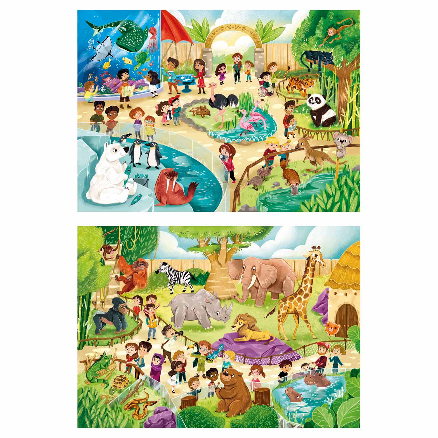 Clementoni Zoo 2 x 60 Piece Puzzle