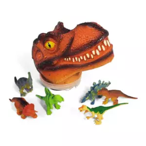 Dinosaur Large Head T-Rex Tub 6 Dinosaurs