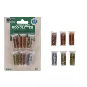 Icon Craft 6 Pack 3g Biodegradable ECO Glitter