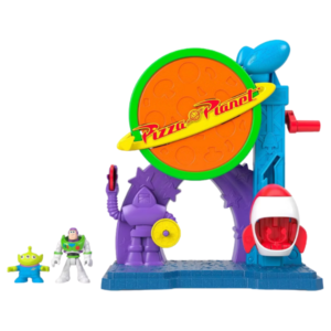 Imaginext Toy Story Pizza Planet Playset with Action Figure and Toy Rocket