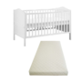 Babylo Ella Cot Bed & Luxury Air Flow Spring Interior Mattress Bundle