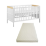 Babylo Marlow Cot Bed & Airflow Luxury Spring Interior Mattress Bundle