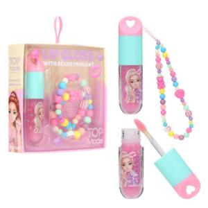 Top Model Lip Gloss With Beads Pendant Candy Glam