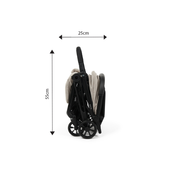 Babylo Spire Auto Fold Stroller - Latte - Image 5
