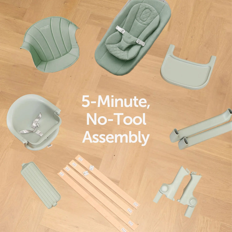 Baby Elegance Mash Highchair Bundle - Sage - Image 8