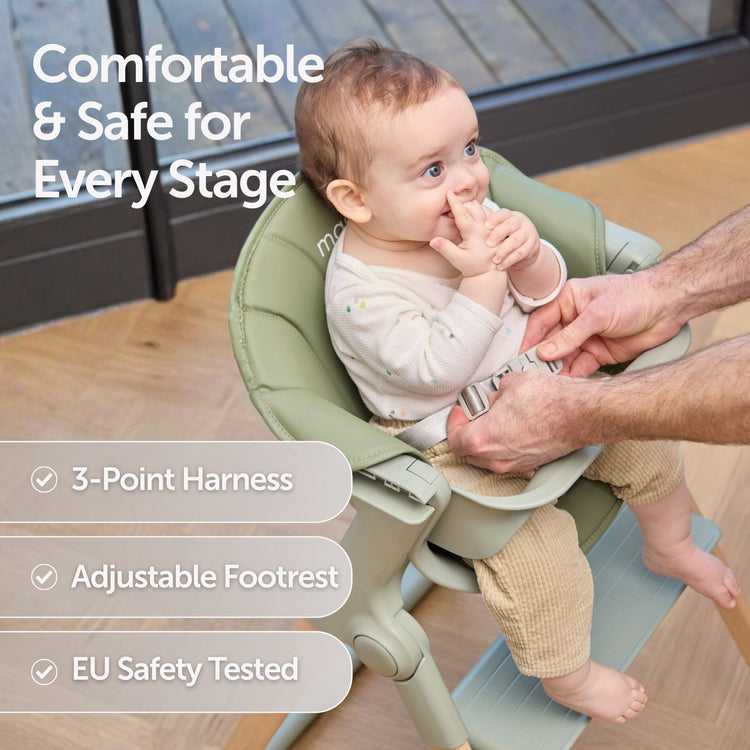 Baby Elegance Mash Highchair Bundle - Sage - Image 4
