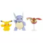 Pokémon Battle Figures 3 Pack Pikachu, Flapple and Wartortle