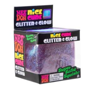 NeeDoh Glitter and Glow Nice Cube Fidget Toy Assortment (Sensory Toys)