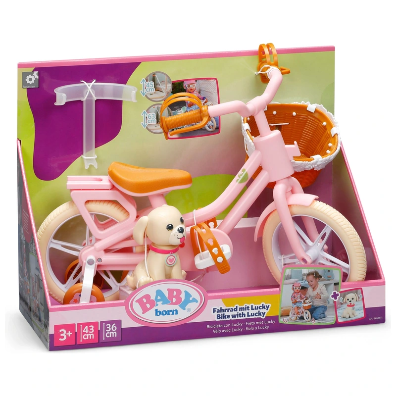 Baby Doll Bicycle with Basket and Puppy Set - Image 6