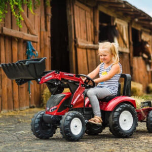 Falk Pedal Tractor Valtra S4 with Loader and Siding 3-7 Years