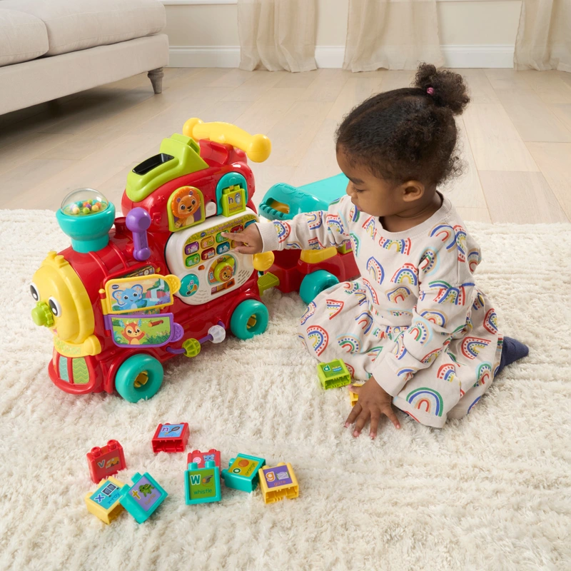 VTech Baby 4-in-1 Alphabet Train Ride On Red - Image 3