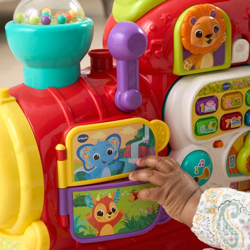 VTech Baby 4-in-1 Alphabet Train Ride On Red - Image 6